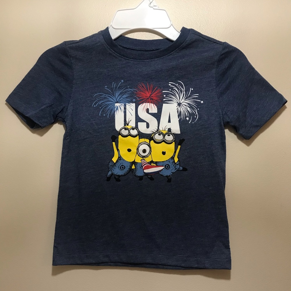 Old Navy, NWOT, size 4T USA Minions t-shirt.